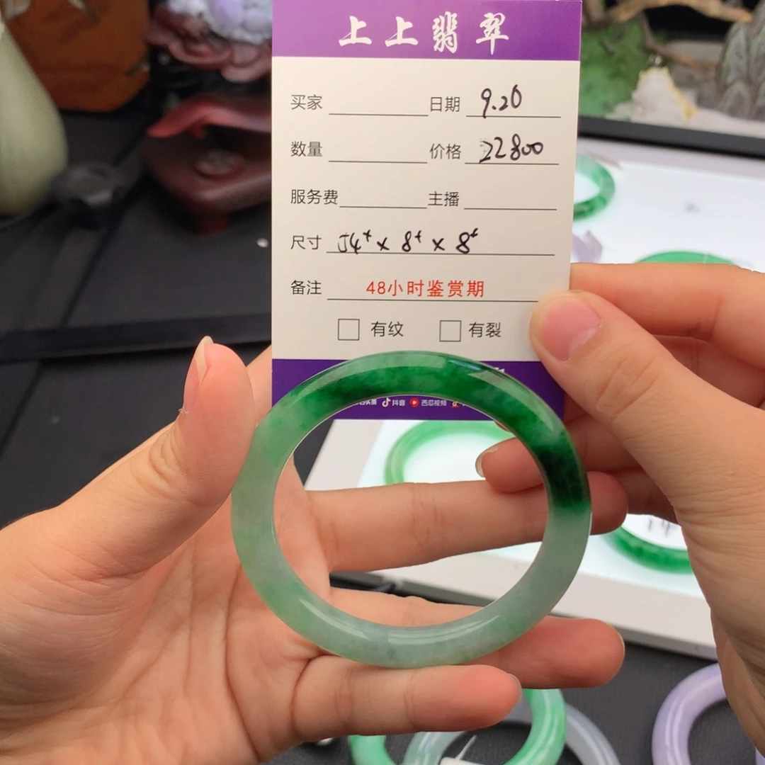 小***芳翡翠未镶嵌手镯翡翠手镯