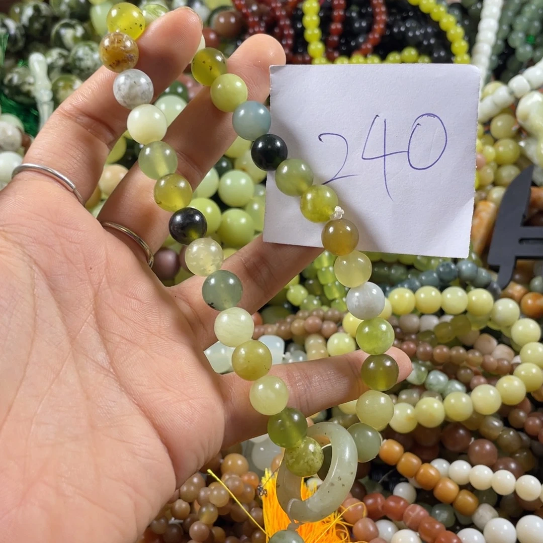 未镶嵌蛇纹石玉手链