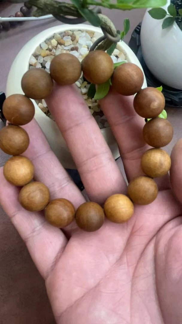 印度迈索尔老山檀香1.5圆珠057