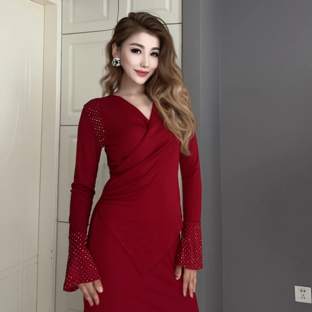 9856【古丽店铺包邮❤️】新款气质设计女装连衣裙