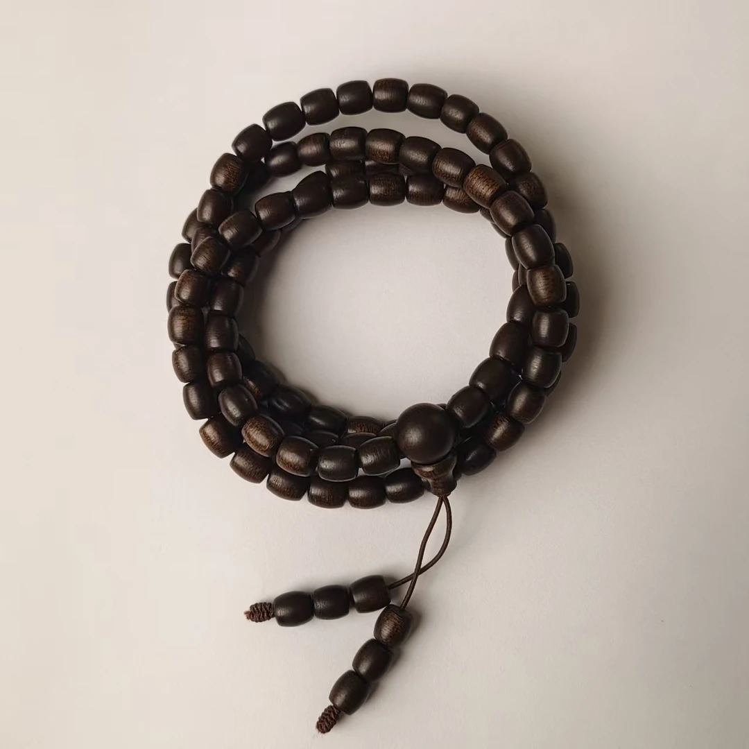 lot007-芽庄玉化白奇楠沉香-桶珠-5*7mm