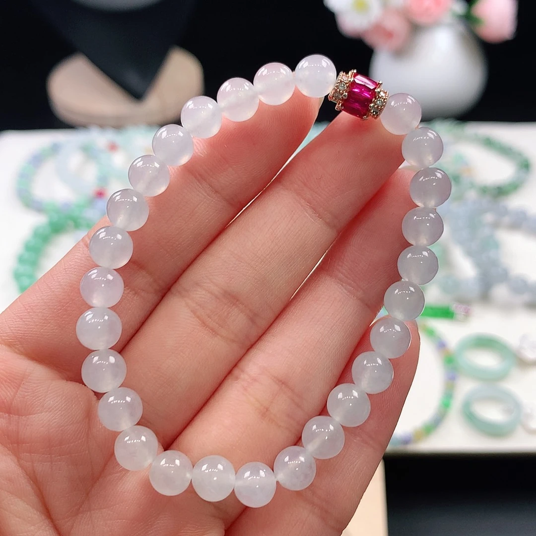 翡翠未镶嵌手链6.5mm