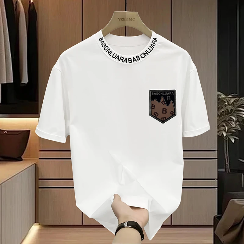 【口袋盾牌T恤 】夏季新品轻奢时尚短袖男女同款--T2097