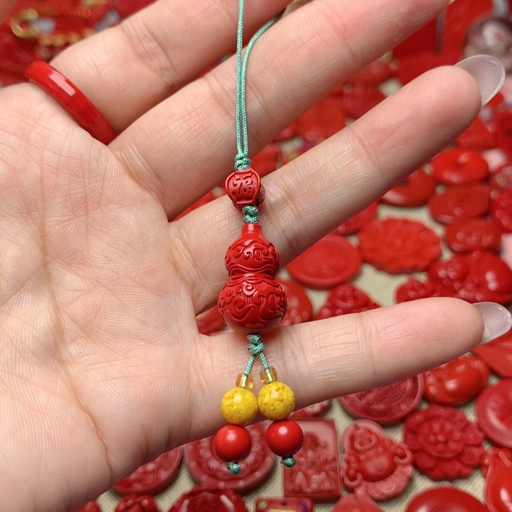 天然辰砂工艺品朱砂手机坠
