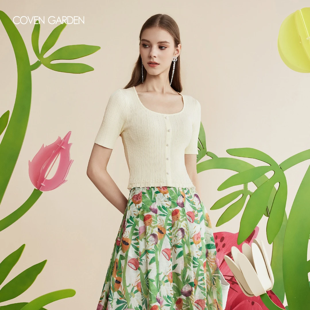 哥文花园 大圆领百搭打底针织衫 CLA2031120 COVEN GARDEN