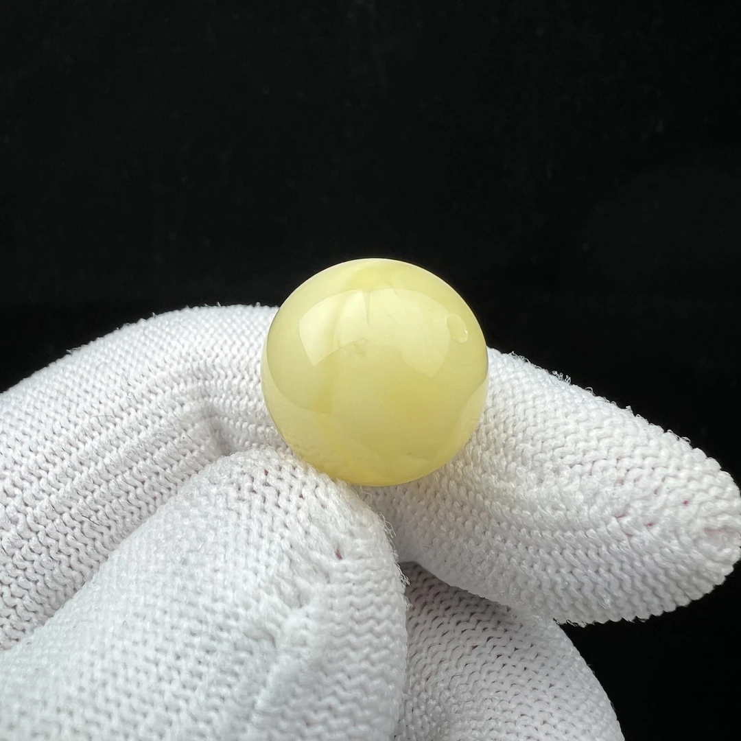 A2935天然蜜蜡制品 圆珠15.4mm一物一图假一罚十