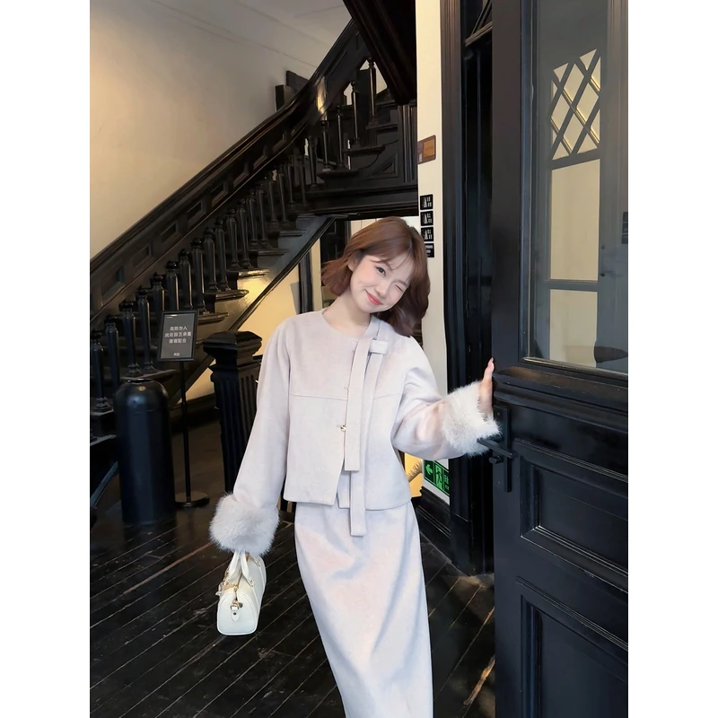 S瞌睡兔定制【清苍-兰因璧月】韩版高级气质246569外套/半裙2465670