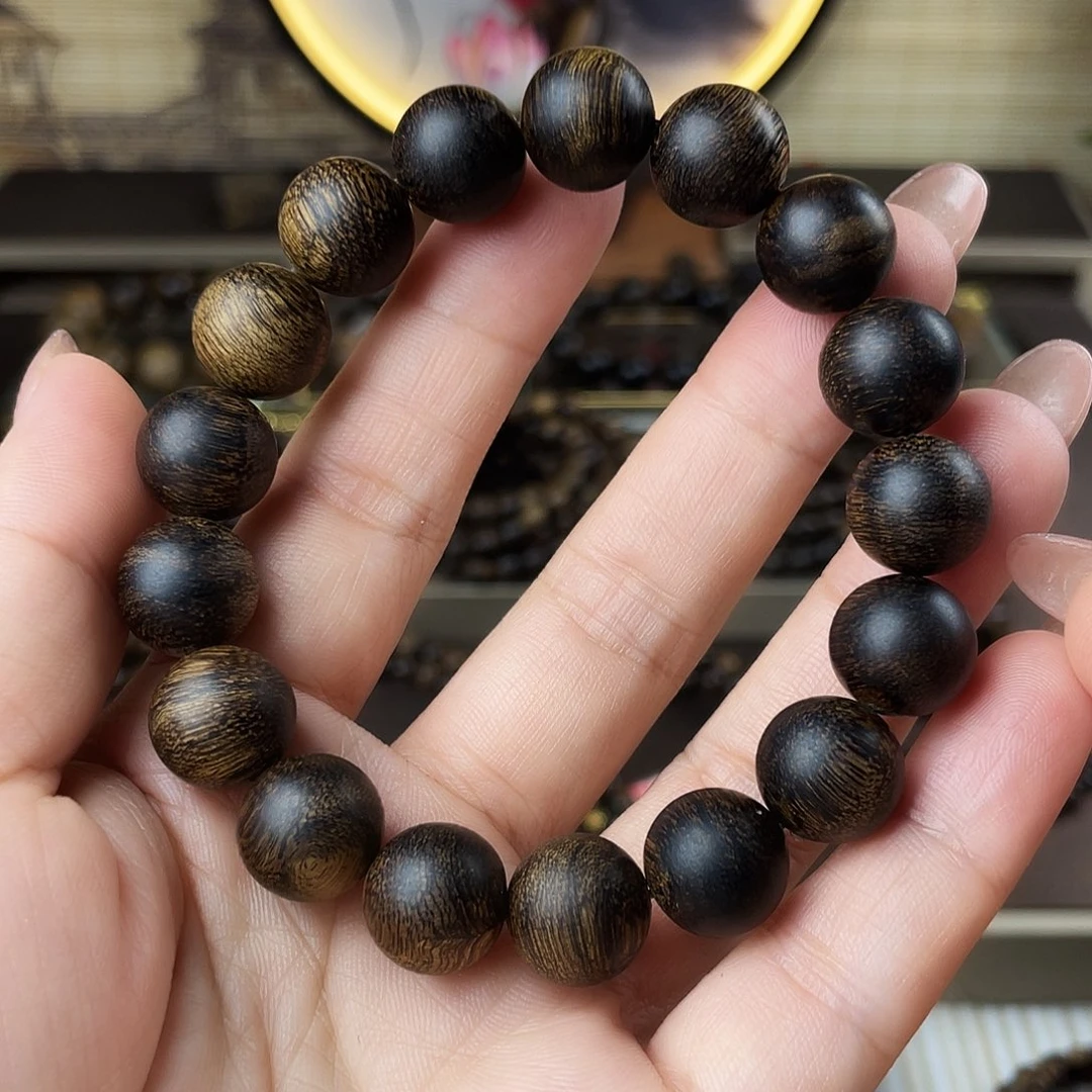 手串沉香越南芽庄老白棋老料瘤疤虎皮1.2