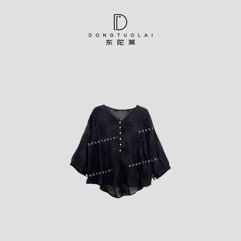 《墨香》衬衫气质常规款休闲百搭休闲宽松时尚长袖夏季