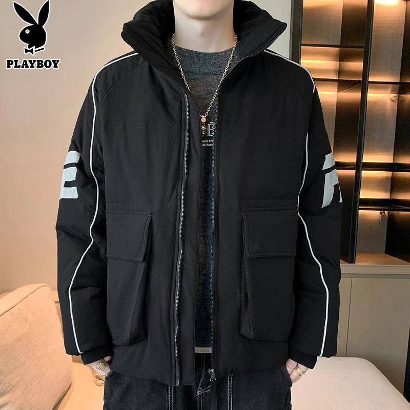 花花公子羽绒服男士2025新款冬季户外休闲时尚防风加厚保暖男外套