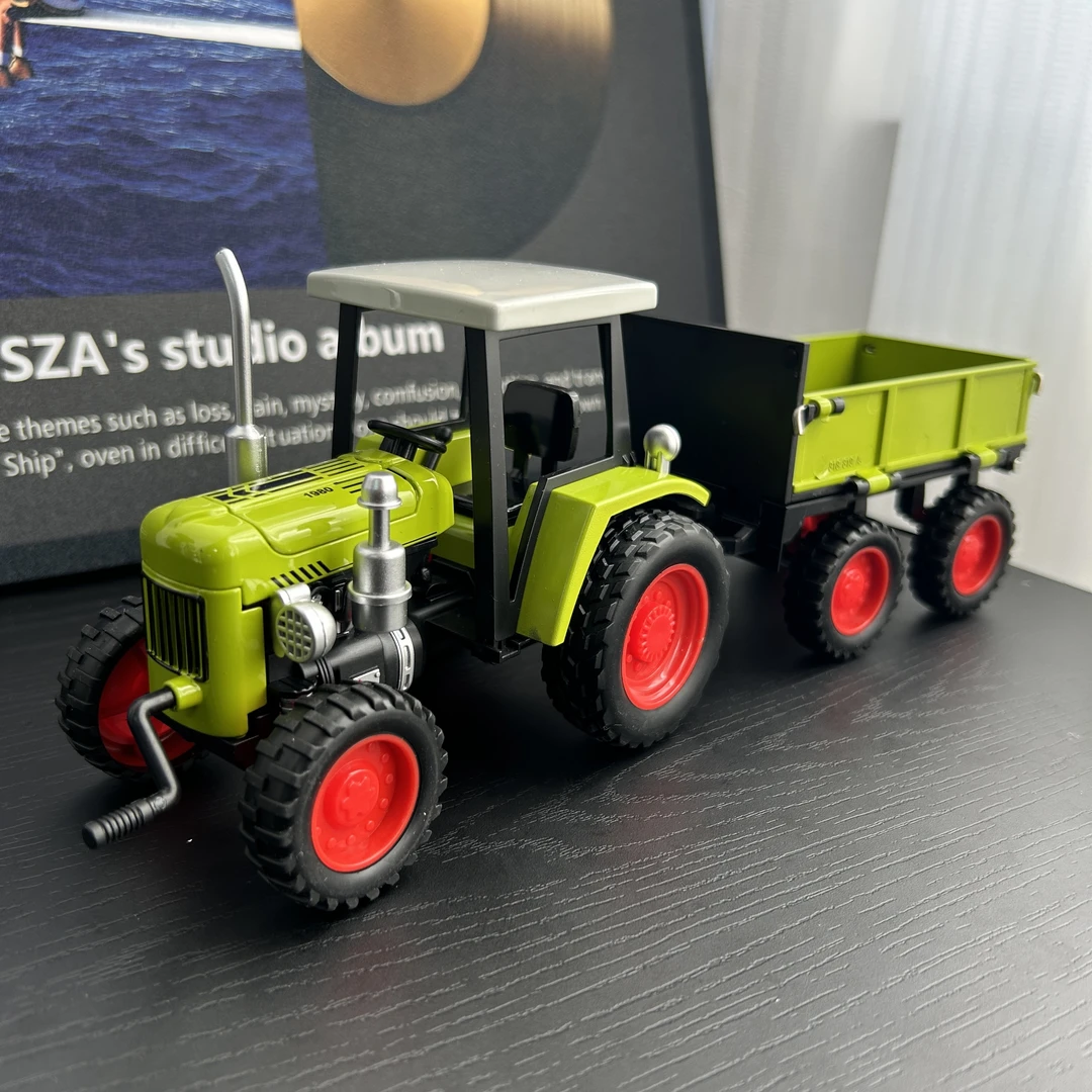 大号合金声光仿真复古拖拉机玩具