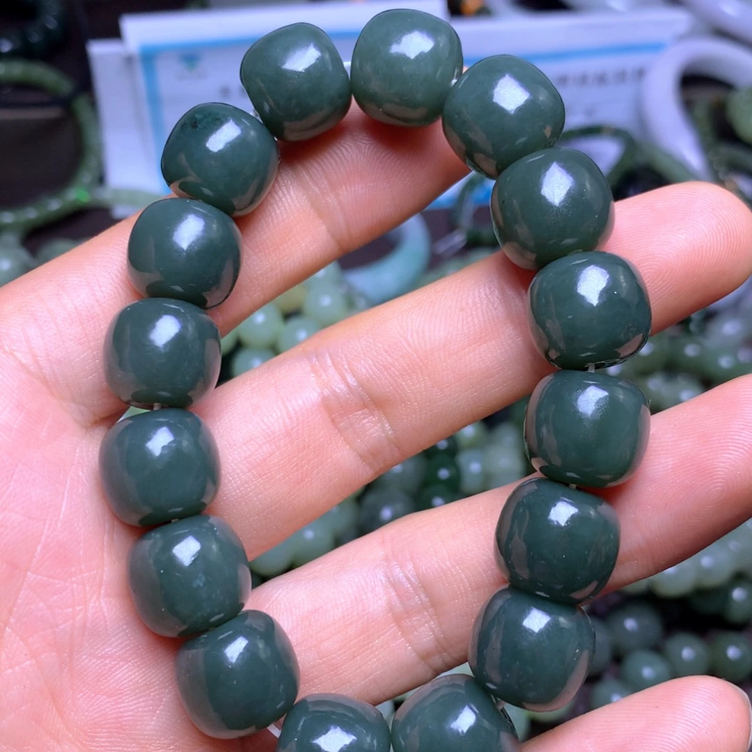 和田玉未镶嵌手串14