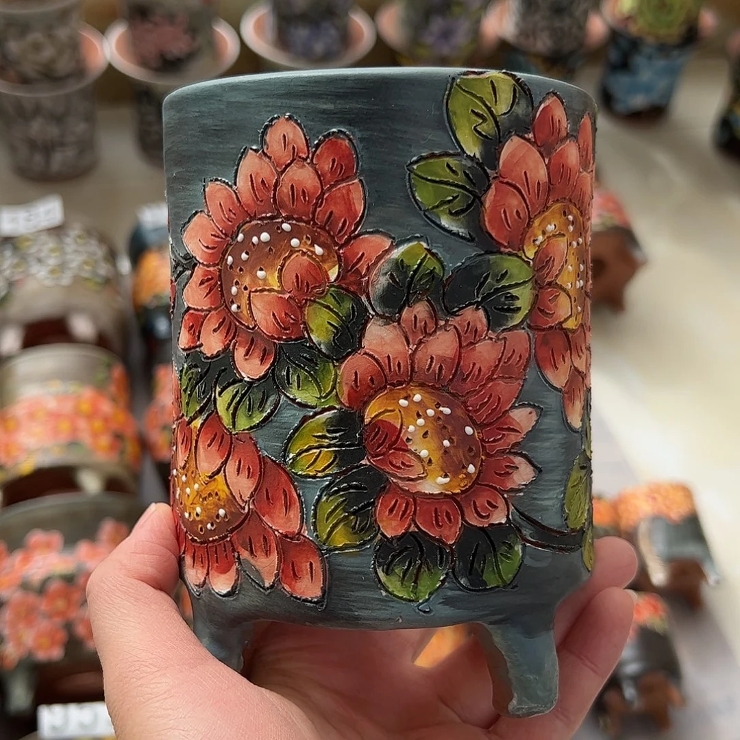 景德镇炫彩手绘口9.5