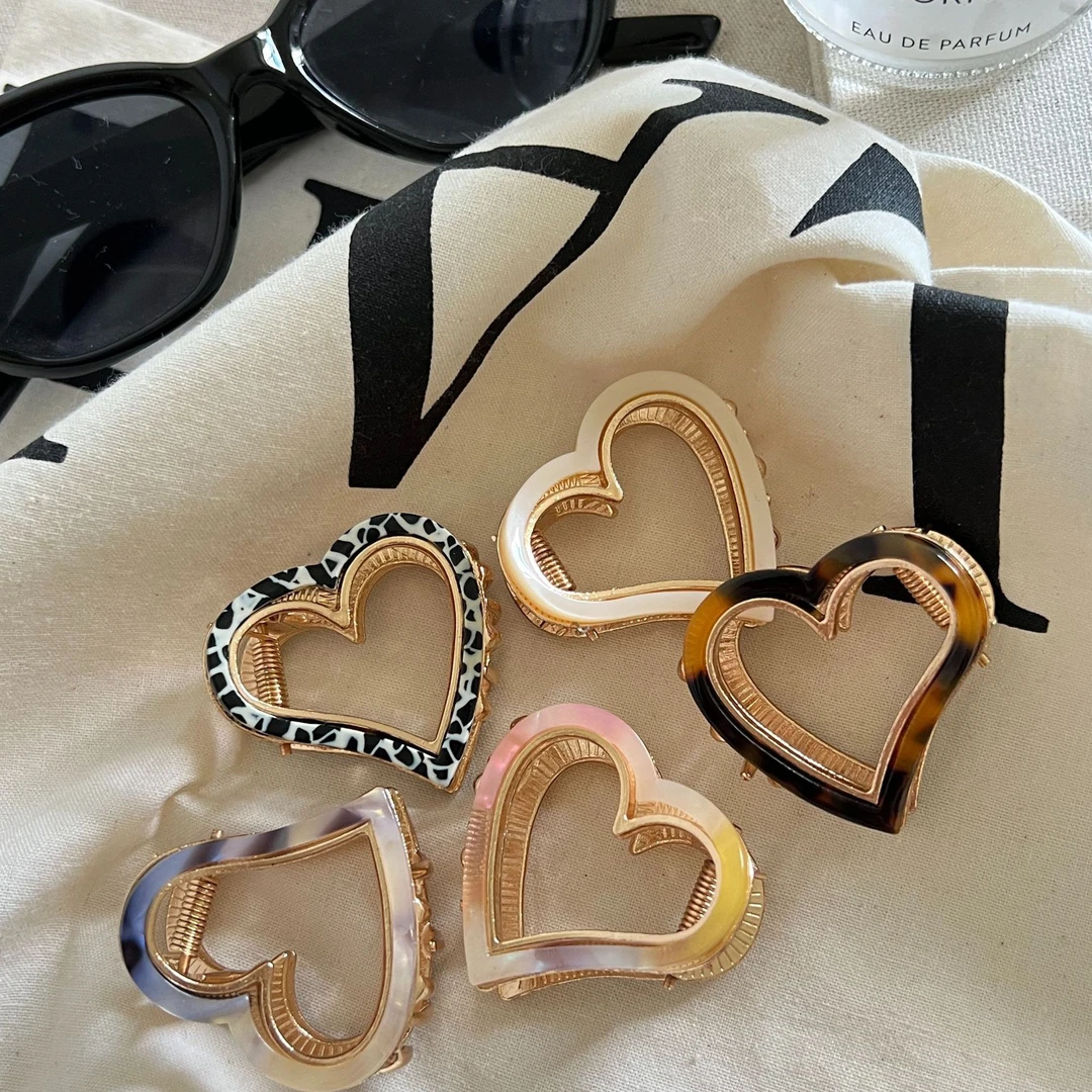 韩版高级醋酸爱心迷你抓夹小清新金属半扎发鲨鱼夹碎发刘海夹发夹