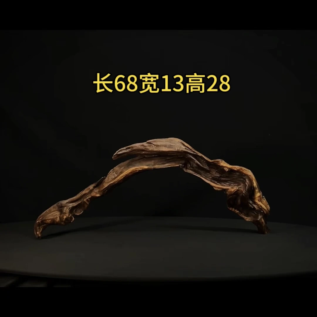 张大狼造景沉木长68cm拱桥飘枝 南美鱼缸造景 紫柚木秒沉