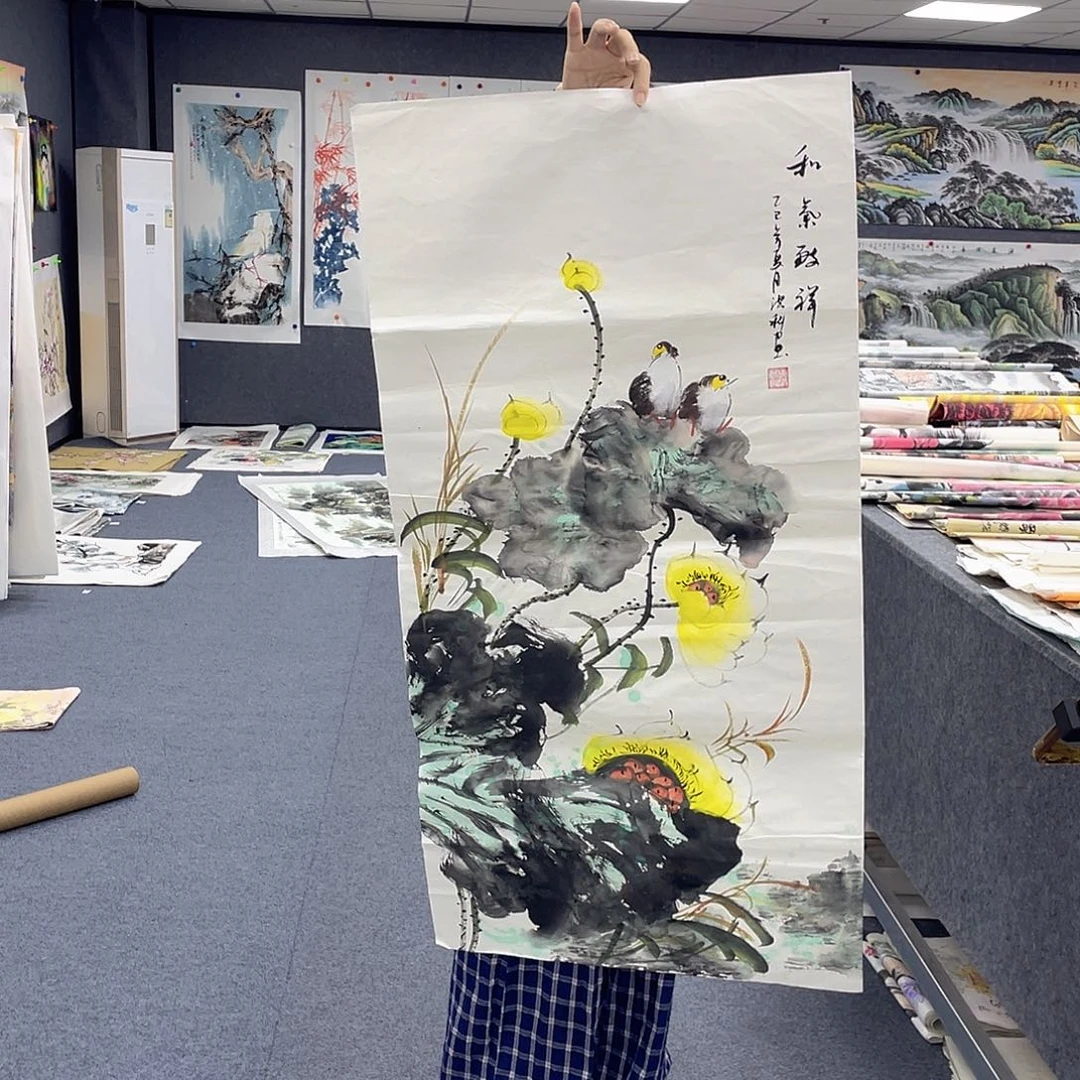 国画作品小姐姐放漏…