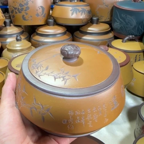 紫砂茶叶罐红*。。。。。。。。。