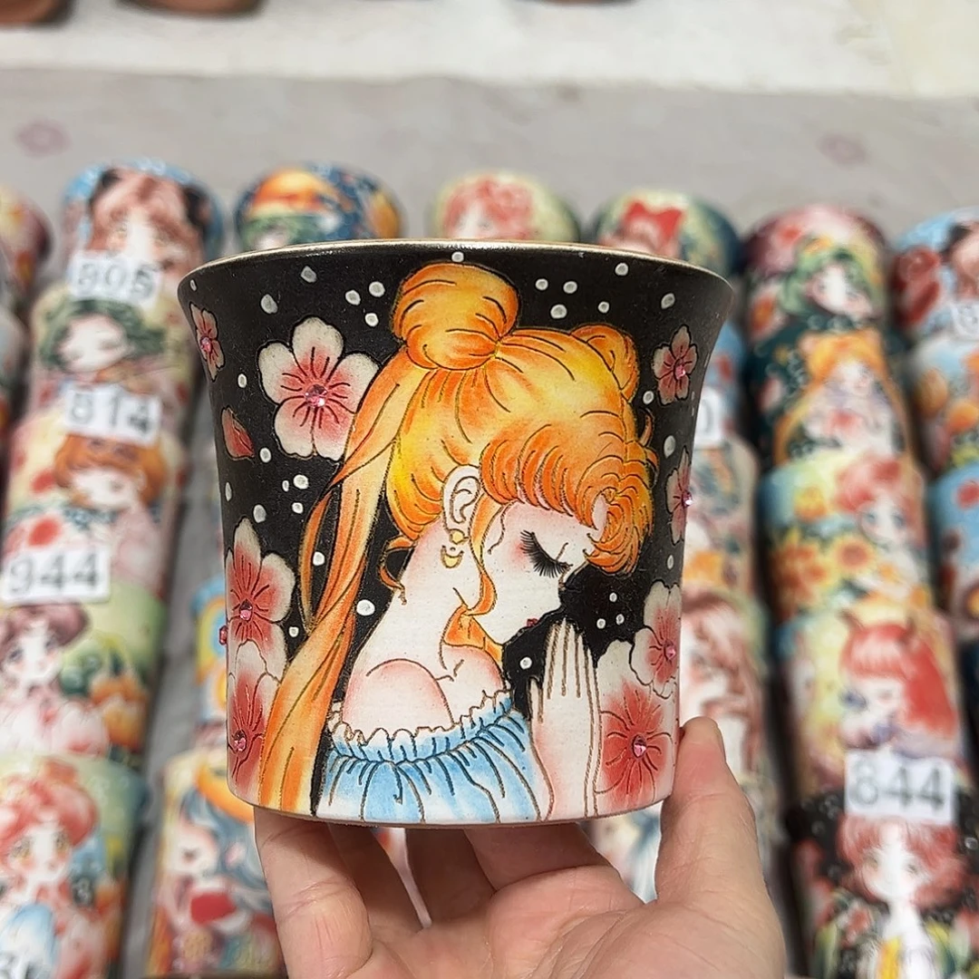 景德镇炫彩手绘口10.5高10