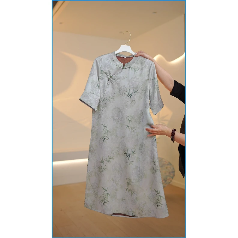 【朝霞满天】改良版旗袍新中式国风复古宽松大码连衣裙