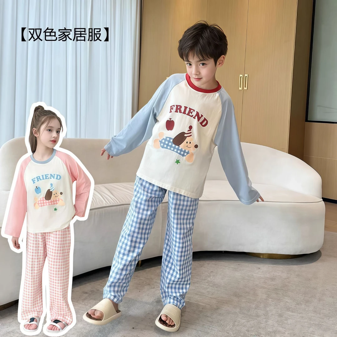 秋冬季相思睡衣女童卡通秋衣秋裤少女网红家居服长袖内衣儿童套装