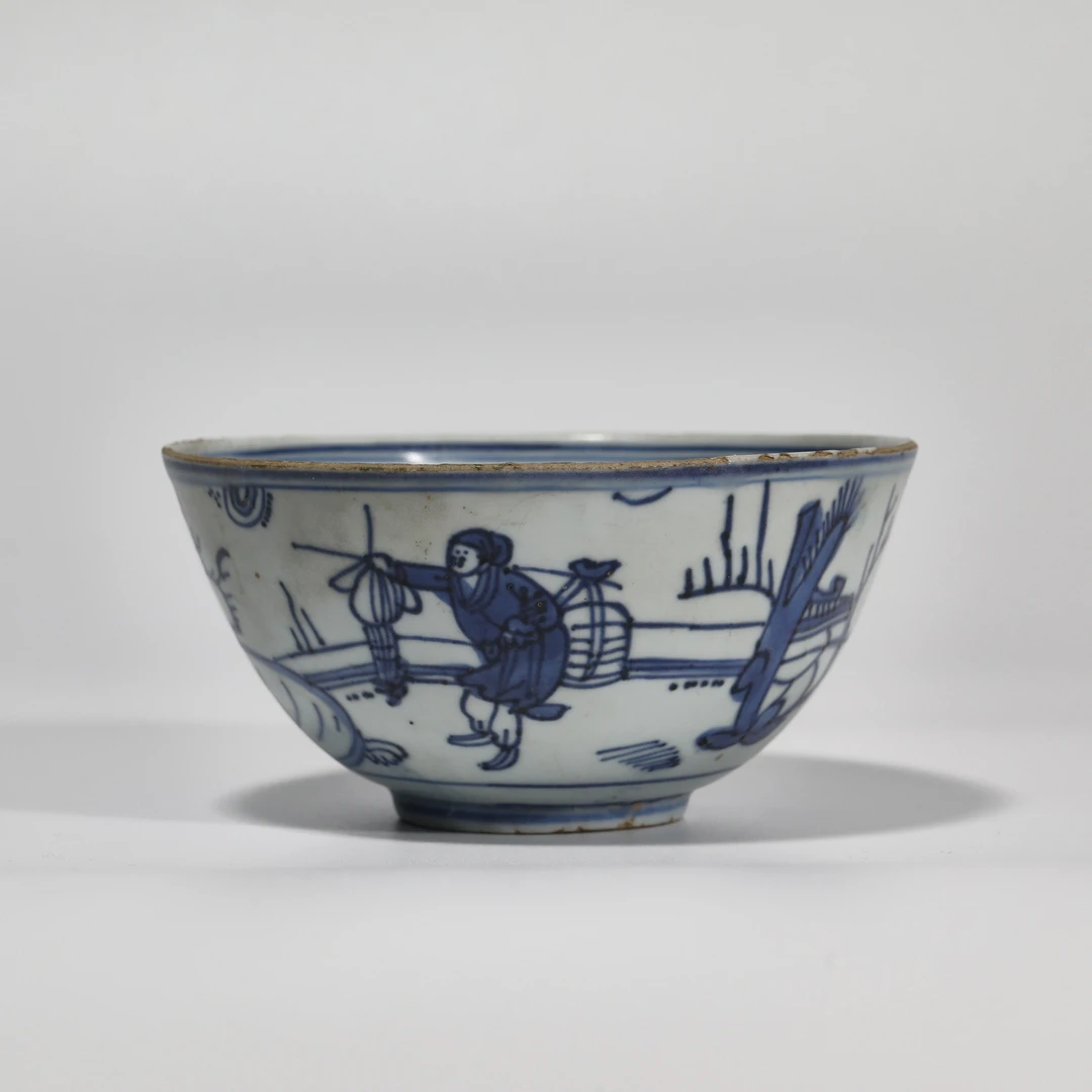 1333·明晚期青花人物故事纹小碗