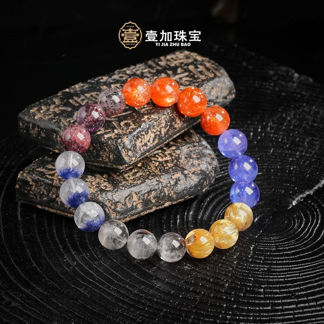 壹加维尼|手工设计超QN量cp高品水晶多宝手串多样性发一7694N