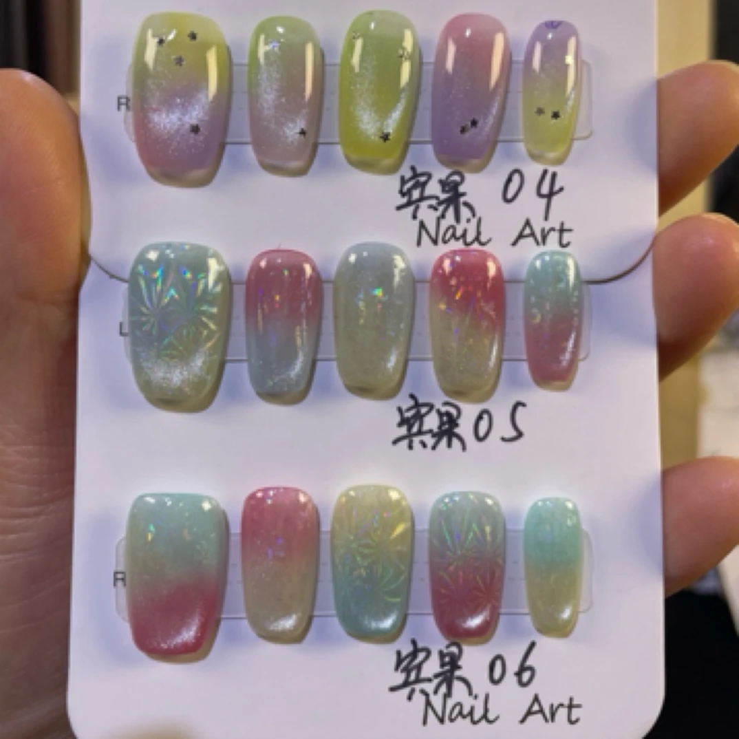 纯手工穿戴甲宾果系列猫眼