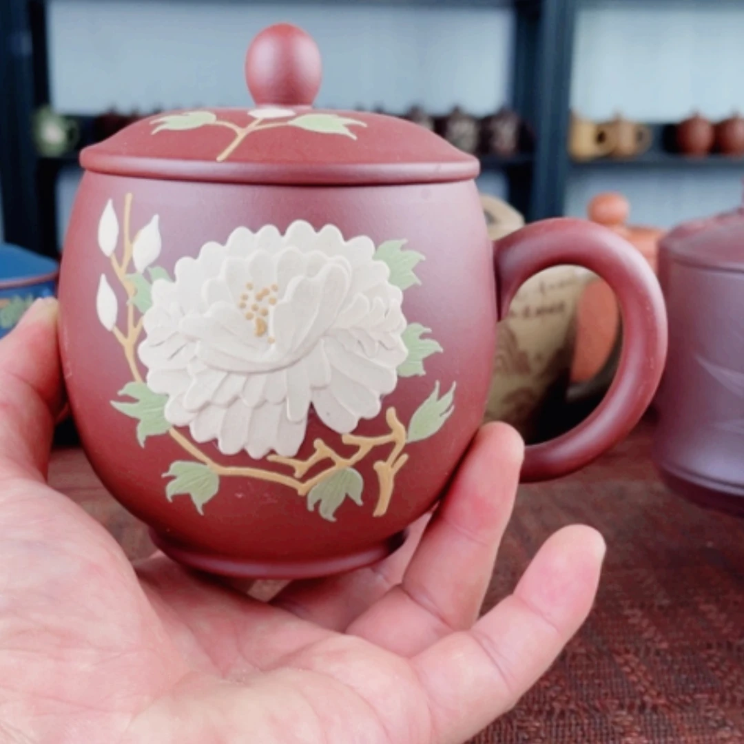 【闪购商品】茶杯紫砂宜兴原矿紫砂盖杯微瑕