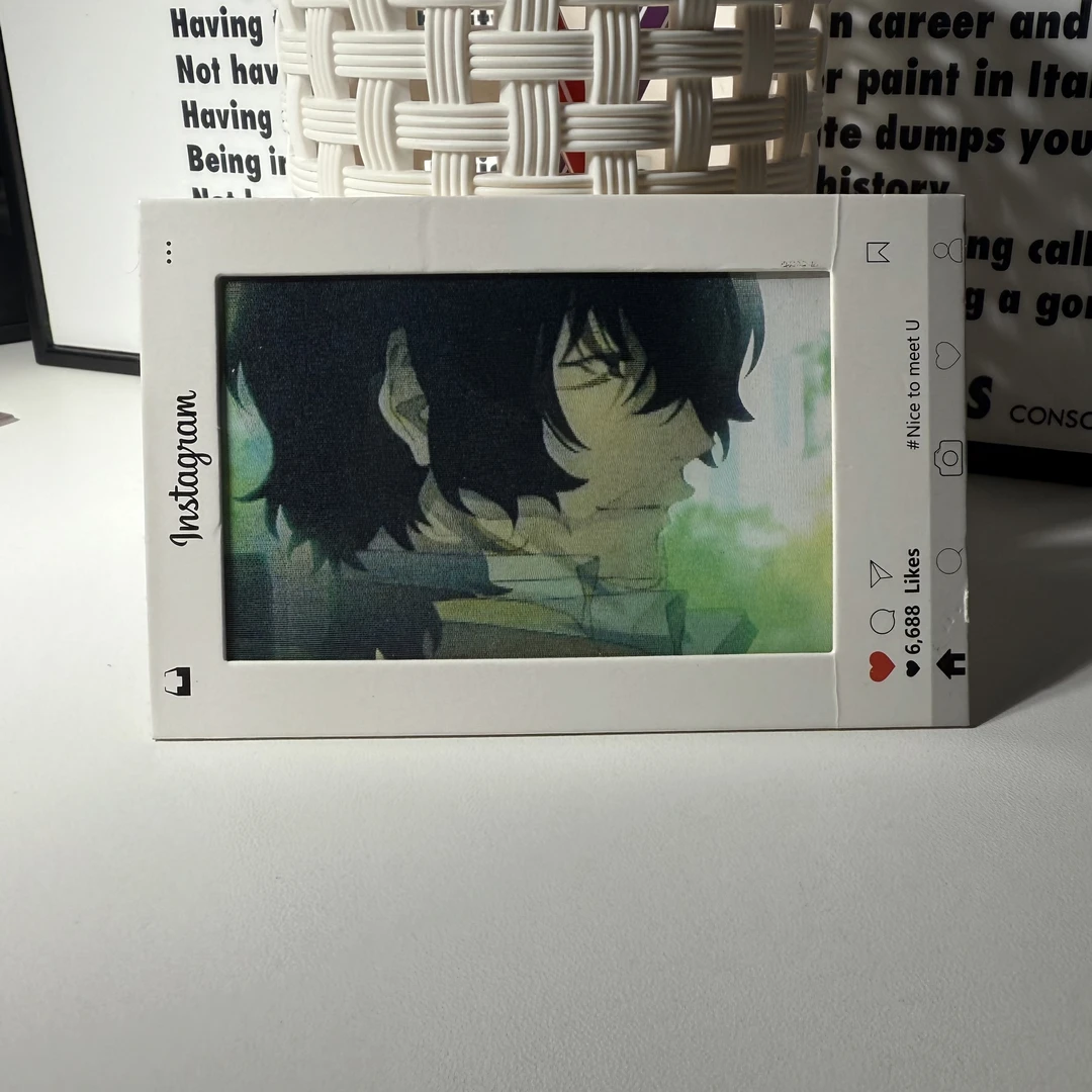 文豪野犬太宰治靠墓碑仰头名场面动态光栅卡二次元周边卡片送朋友