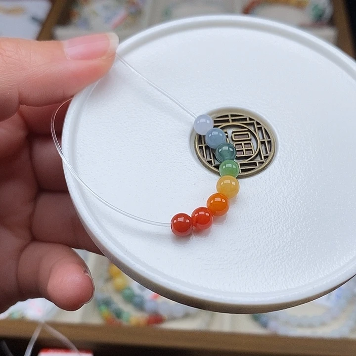未镶嵌手串翡翠卡5mm