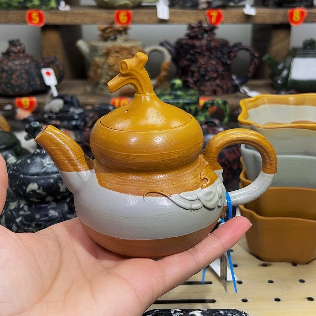 小***y石材松花石精品壶瑕