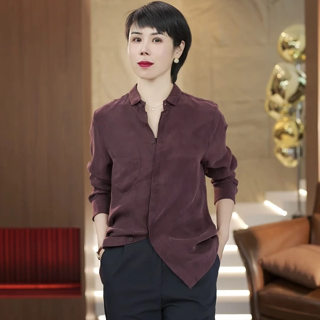 【渲渲推荐】QQ-367春季时尚【铜氨丝】衬衣