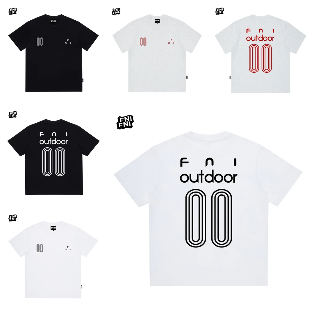 FNI黑标（00号选手AB面）重磅纯棉男女同款t恤美式圆领短新款胶浆