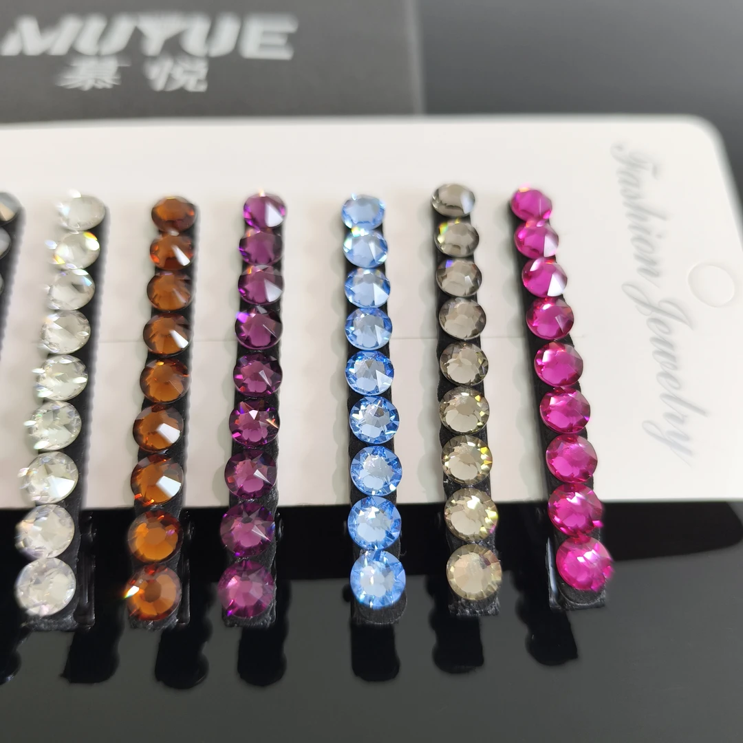 慕悦-【水晶物语】施华正品气质鸭夹6cm侧边夹碎发夹1150