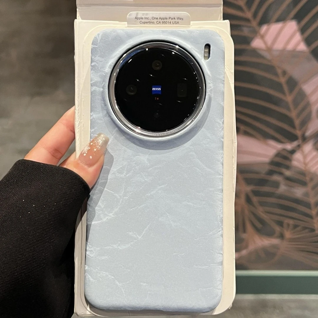 适用vivox200手机壳新款半包丝绒纹x100/x90高级感s20/s19pro肤感