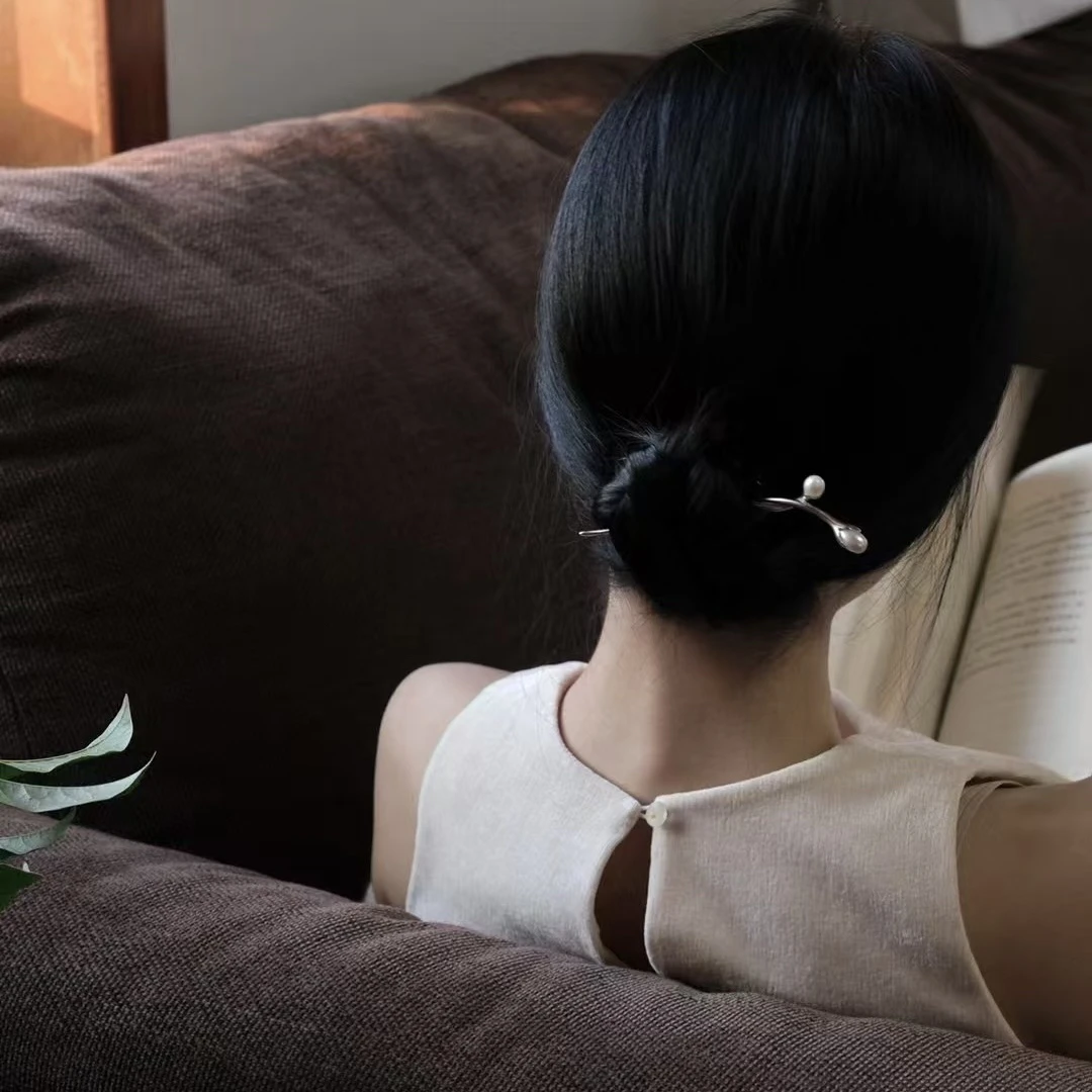 禾宁|双颗珍珠发簪 （茉莉簪）
