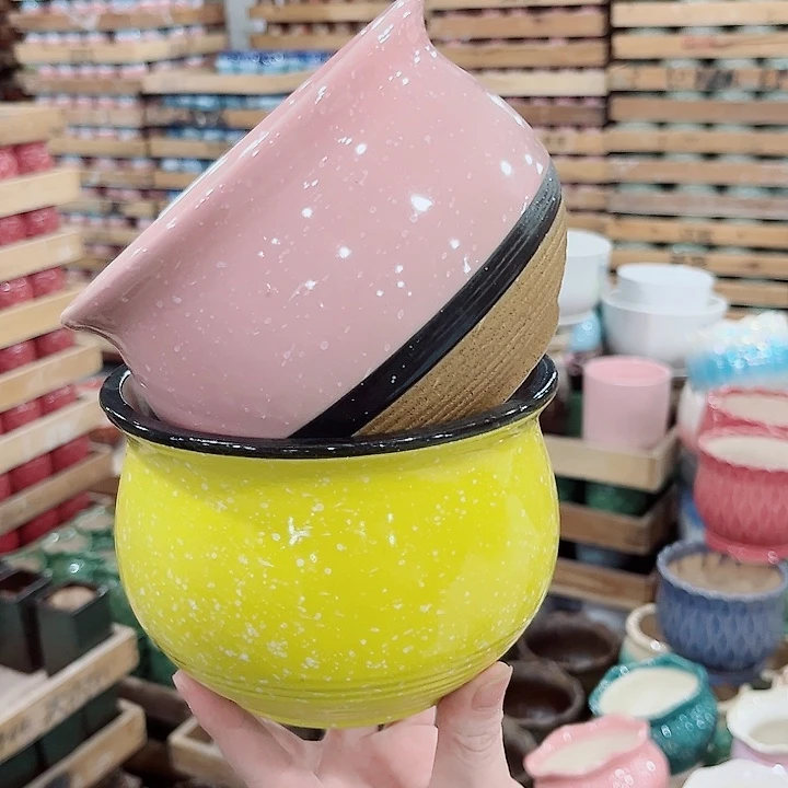 有孔.凑单10元陶瓷花盆发货！