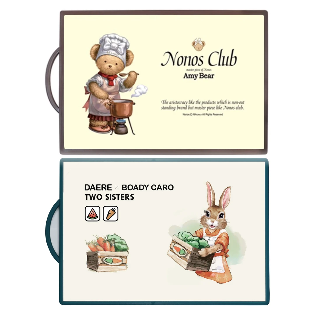 【拉总独享】韩国原装进口PE双面菜板彼得兔艾米熊