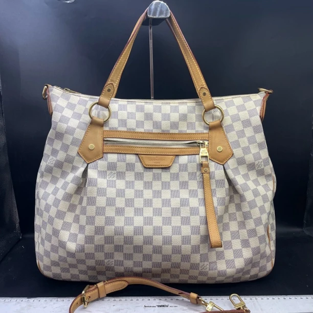 95新 LouisVuitton/路易威登 白棋盘手提斜挎/14789