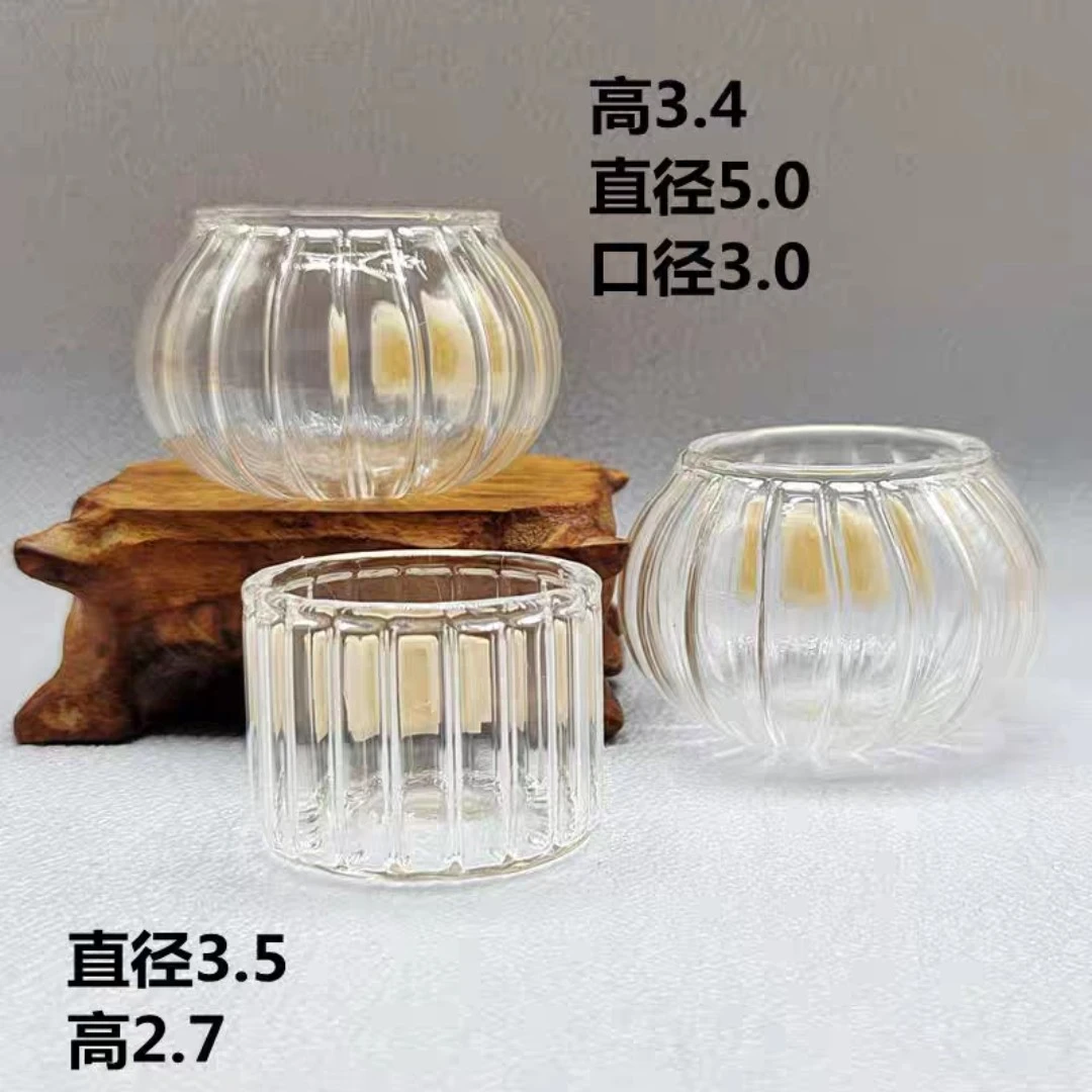 新品 靛颏鸟玻璃三件套碗【带杯把】