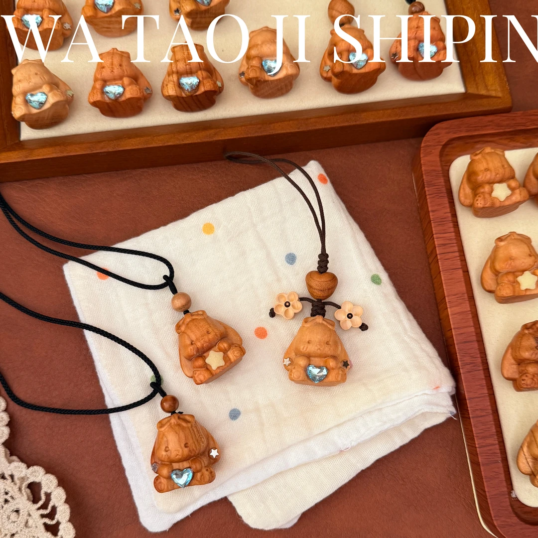 「祈愿兔」原创山东老桃木平安项链包挂手机链  促事学业luck磁场~