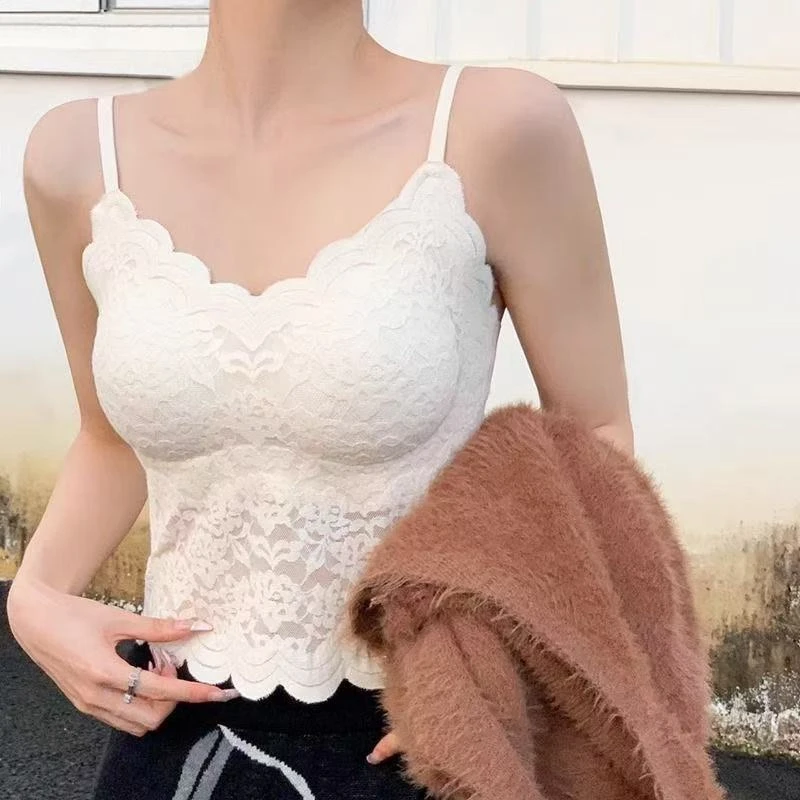 性感蕾丝百搭背心吊带可调节肩带内衣带胸垫美背8999