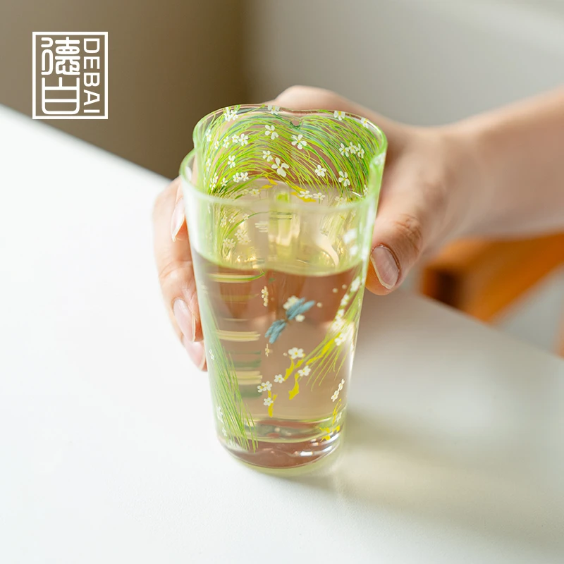 德白玻璃茶杯芊野高硼硅云朵主人杯水杯新耐高温品茗杯茶具茶咖杯