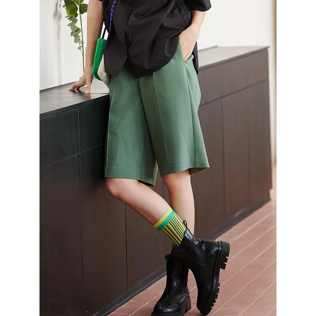 25484【碧K系列】气质轻熟通勤五分短裤HC5169