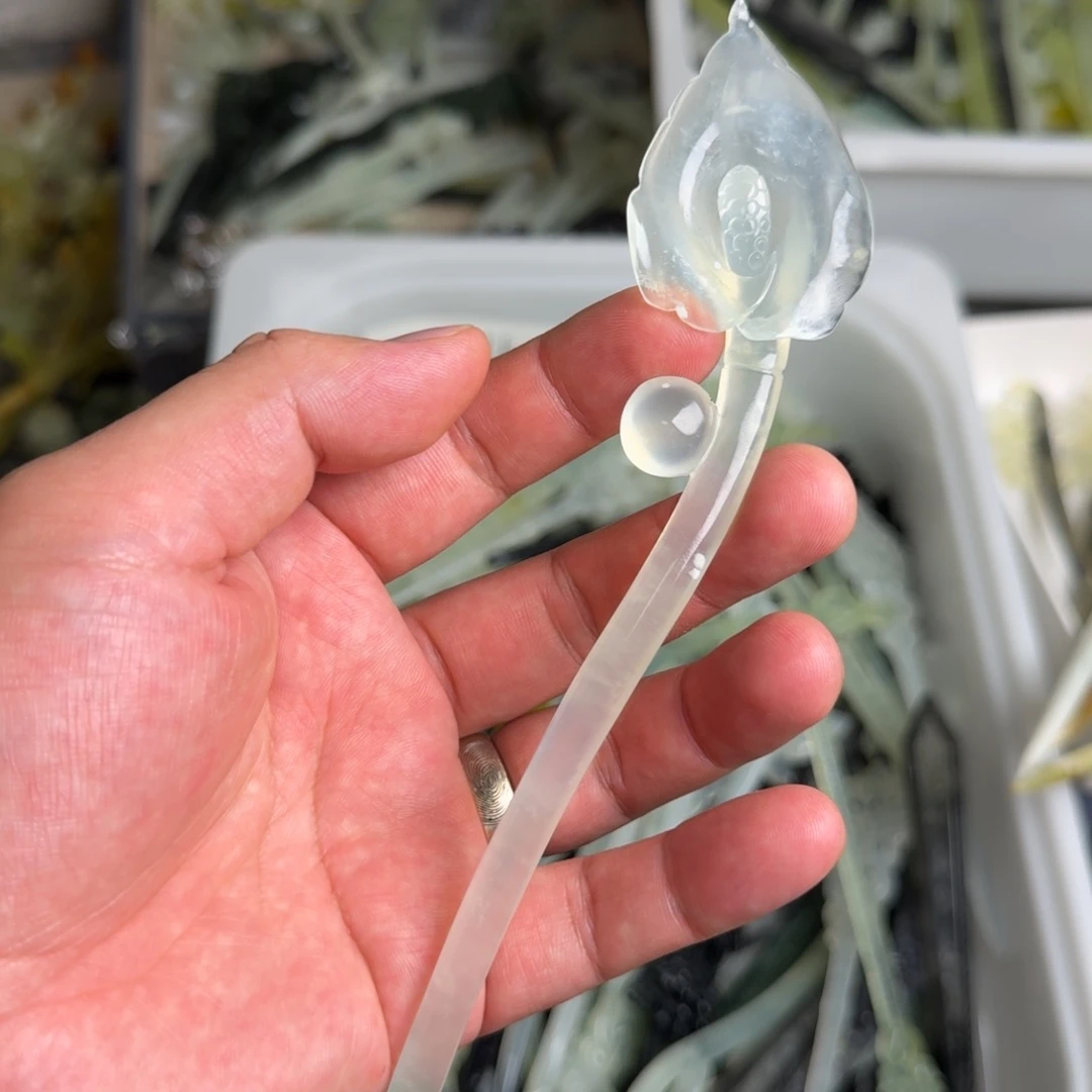 未镶嵌蛇纹石玉发饰