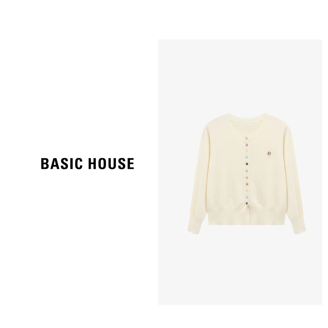Basic House/百家好长袖时尚百搭宽松设计师针织衫-B0625B5LPZ2