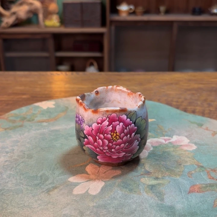 柴烧纯手工手绘陶瓷