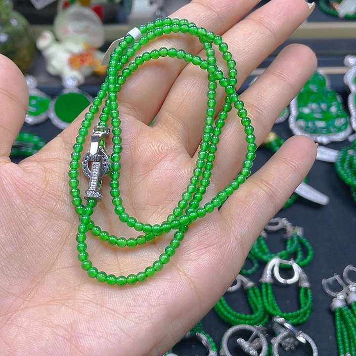 翡翠未镶嵌颈饰翡翠正阳绿3