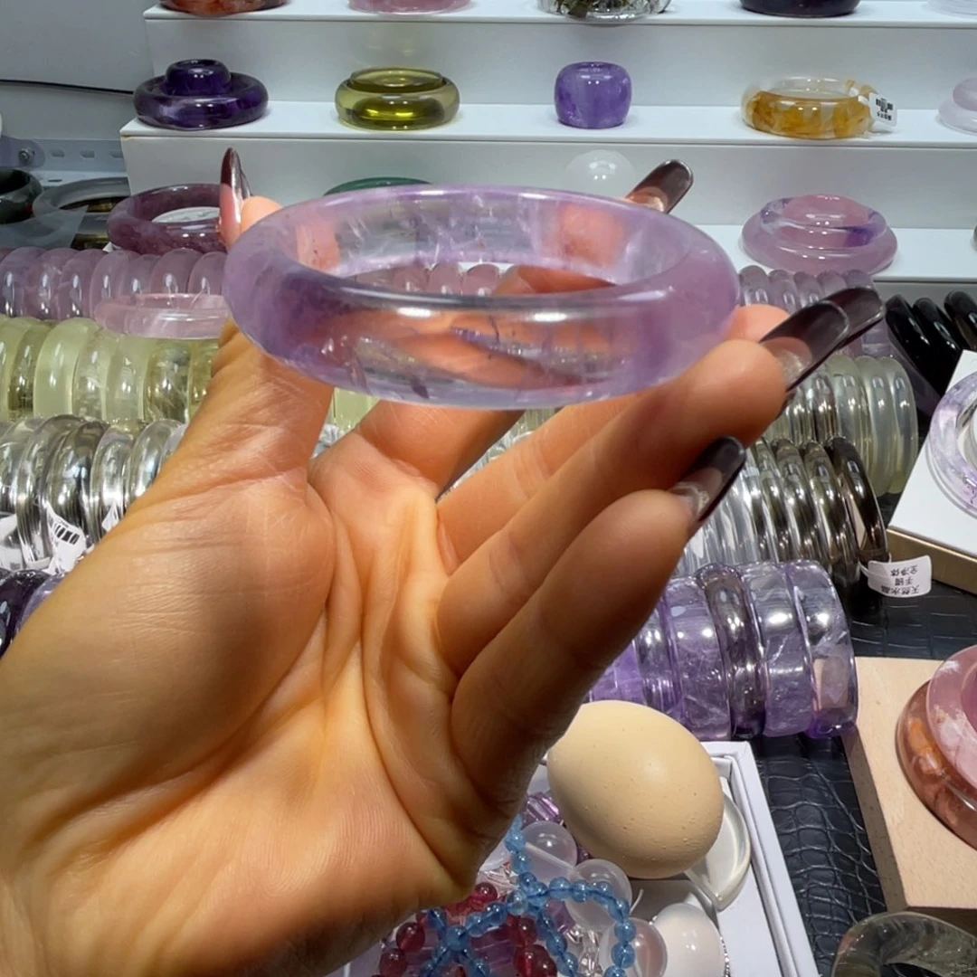 水晶手镯56.3圈口29号未镶嵌