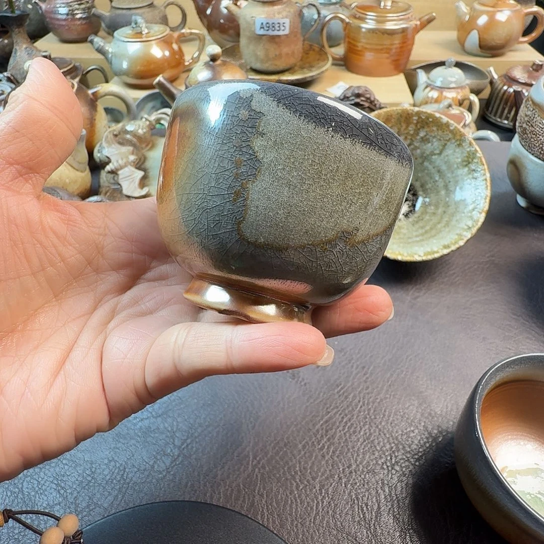 手工手作柴烧主人杯